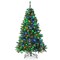 Costway 6FT/7FT Pre-Lit Hinged Christmas Tree with 260/350 Multi-Color Lights & 3-Minute Quick Shape No Fluffing Required